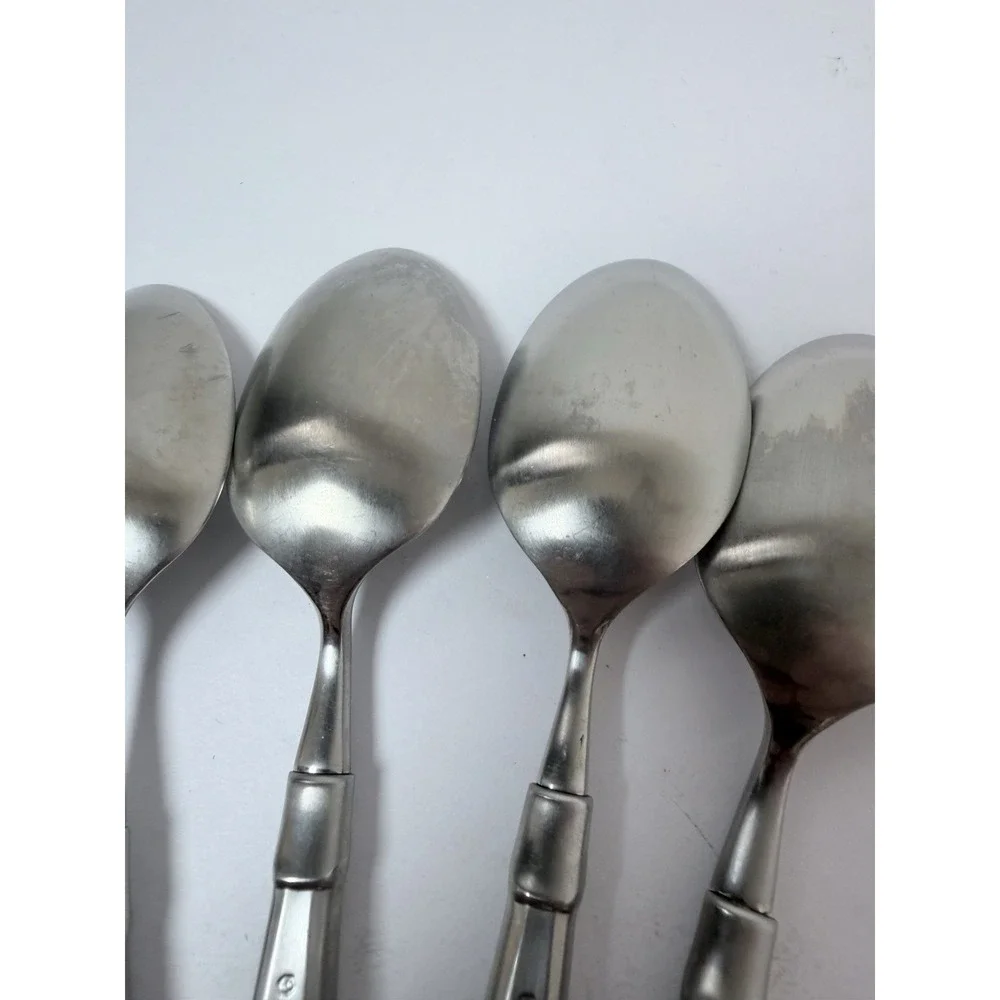 4 - Oneida ACT II / ACT 2 Satin Cube Mark Stainless Flatware 6 1/2